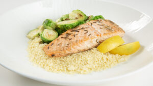 Brussels Sprouts and Salmon